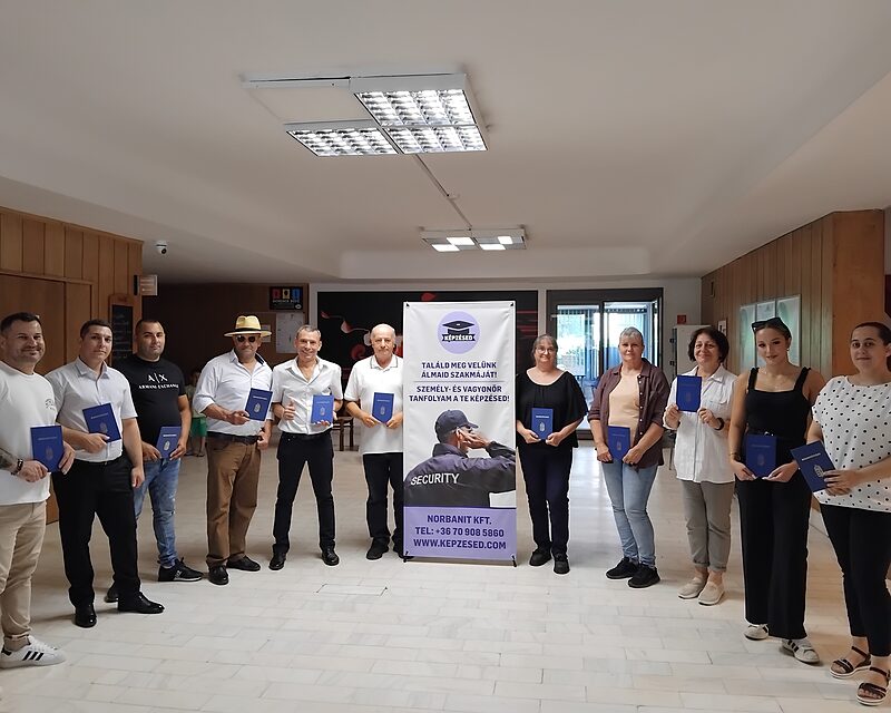 🎉 Újabb sikeres személy- és vagyonőr vizsga 2026.08.09.-én!  Programkövetelmény száma: 10323009 Engedélyszám: E/2025/000046
